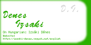 denes izsaki business card