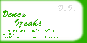 denes izsaki business card